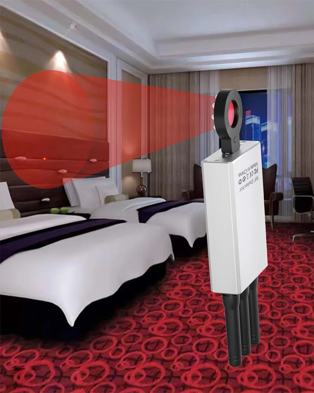 무선 RF 신호 감지기 버그 GSM 오디오 GPS 트래커, 미니 카메라 파인더 카메라, IR 스캐닝 AI 대기 자동 감지 G638W