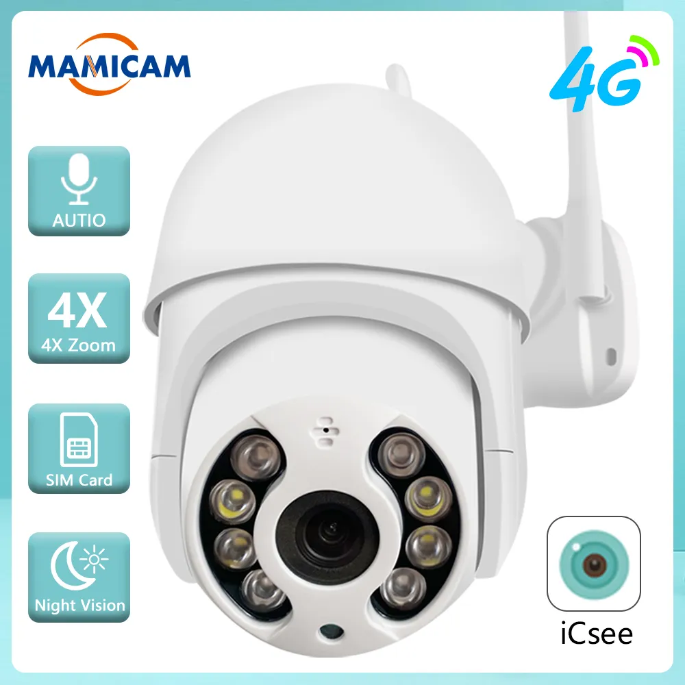 5MP 4G SIM 카드 감시 카메라 PTZ 1080P HD 무선 WIFI 야외 보안 돔 카메라, CCTV P2P 자동 추적 Onvif ICSEE title=5MP 4G SIM 카드 감시 카메라 PTZ 1080P HD 무선 WIFI 야외 보안 돔 카메라, CCTV P2P 자동 추적 Onvif ICSEE