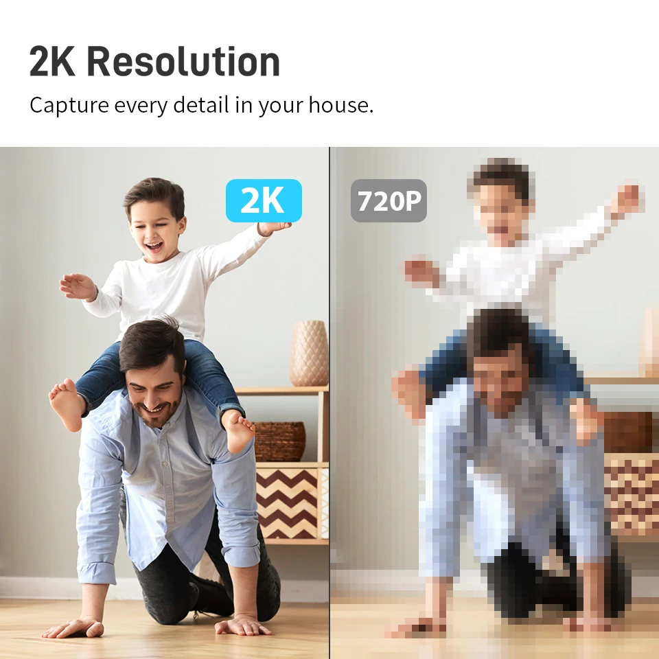KAWA 2K IP 카메라, 와이파이 360 실내 비디오 감시 카메라, 보안 PTZ CCTV, 스마트 홈 무선 애완 동물 아기 모니터 추적 알렉사