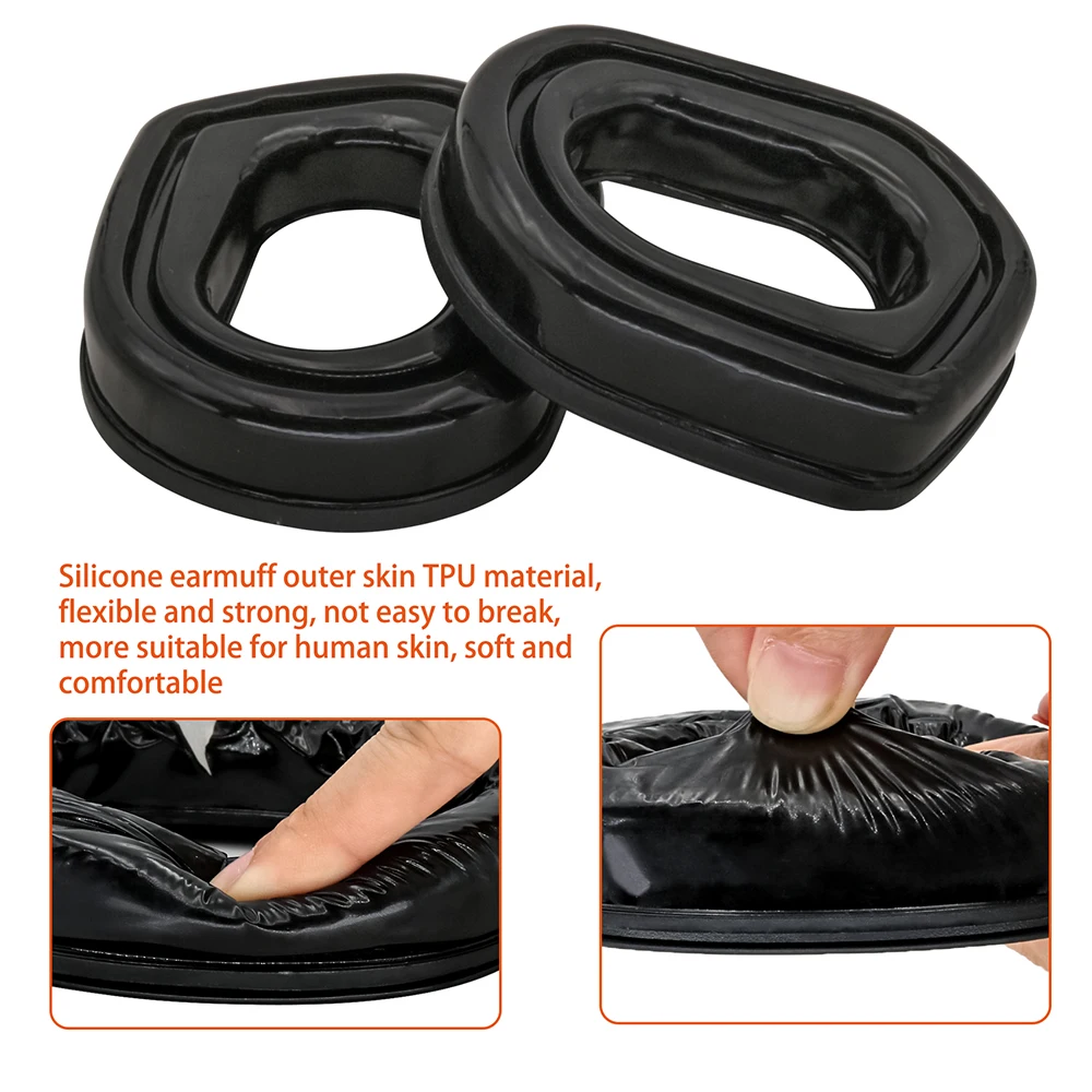 TCIHEADSET 전자 촬영 귀마개 전술 에어소프트 헤드폰 어댑터, 젤 이어 쿠션 EARMOR M31/ M32 전술 헤드셋