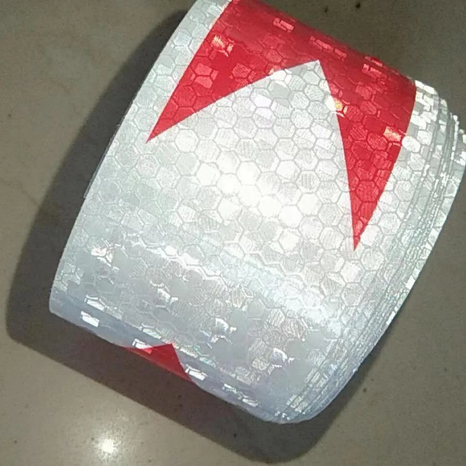 자동 접착 자동차 반사 스트립 스티커, 도로 경고 테이프, 화살표 스타일 장식 필름, 배리어 트레일러 안전 테이프, 10cm * 5m