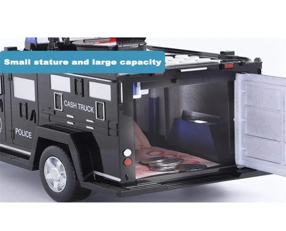 자동차 돼지 저금통 돈 상자 어린이 큰 안전 저축 동전 상자, 음악 지문 암호 현금 트럭 돈 상자 저축 예금 상자