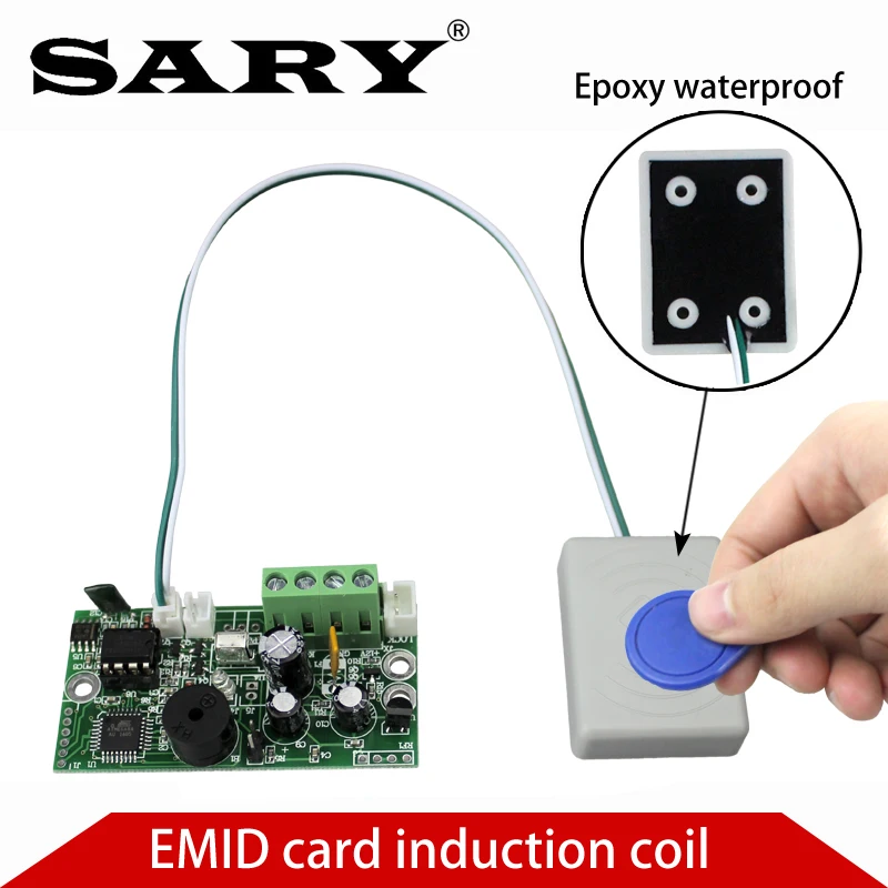 EMID 액세스 제어 보드, 125kHz RFID 내장 제어 보드, DC12V, 정상 개방 제어 보드
