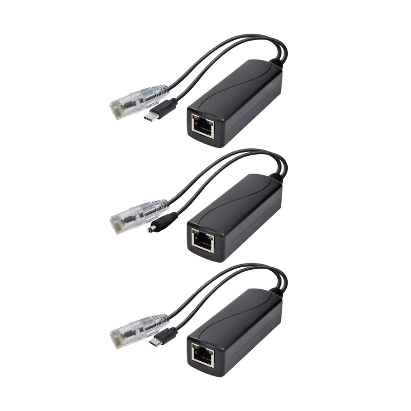 PoE 분배기 기가비트 마이크로 USB/DC5521 활성 PoE-TYPE-c 어댑터 기가비트 PoE 분배기 Poe 네트워크에 쉽게 액세스