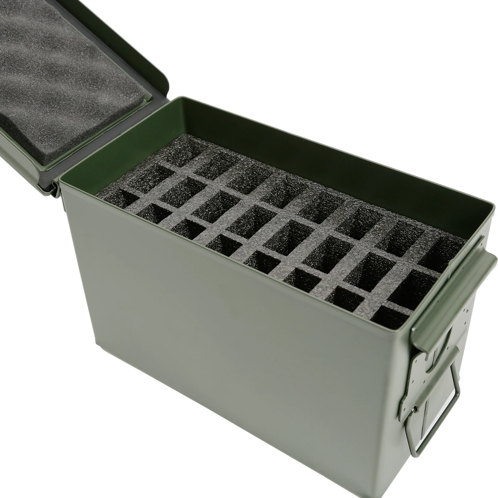 . 50 Cal 탄약 캔 24 권총 매거진 홀더 폼 삽입, 강철 50 구경 탄약 상자 (M2A1) 용, 총 클립 파우치 대체