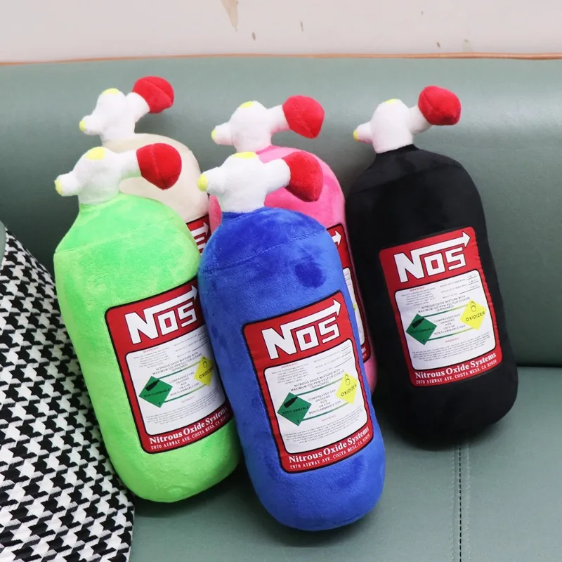 Aiuphing Nos 자동차 좌석용 봉제 베개, 창의적인 개성 머리 받침 목 베개, NOS 자동차 목 베개 쿠션, 목 베개