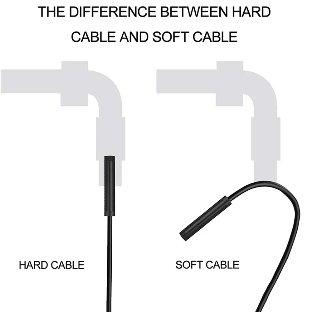 안드로이드 OTG USB 내시경 카메라, 유연한 하드 스네이크 파이프 검사, 안드로이드 폰 USB 보어스코프 카메라, 1m, 2m, 3.5m, 5m, 5.5mm