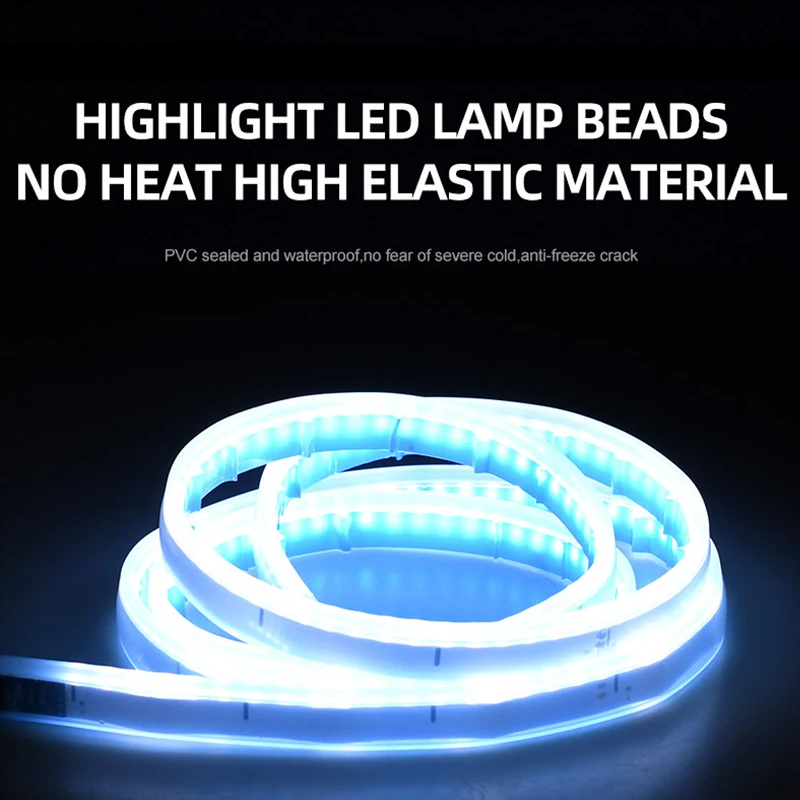 최신 LED 자동차 후드 라이트, 방향 지시등 스캔 시작 DRL 동적 주간 주행 조명, 자동 장식 앰비넷 램프, 12V