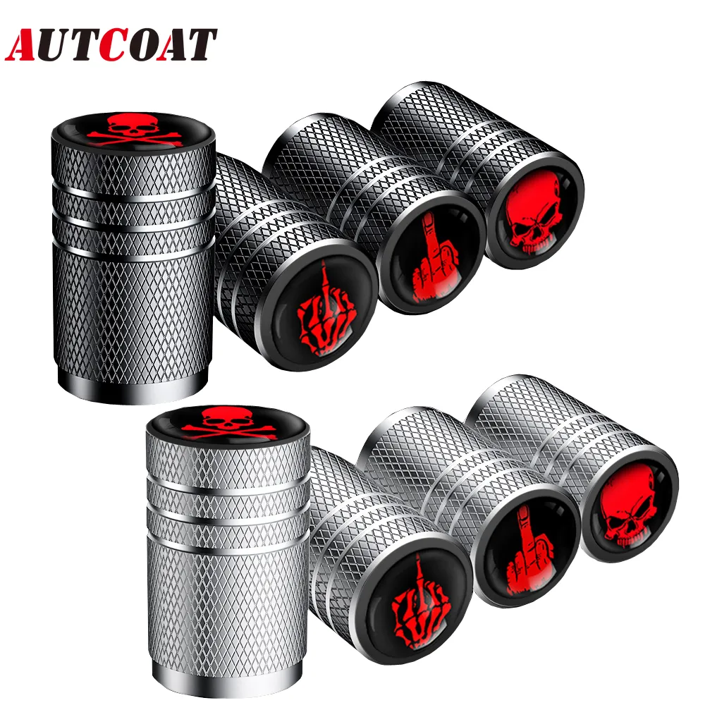 AUTCOAT 4 개/대 자동차 타이어 밸브 모자 해골 휠 밸브 모자 자동 타이어 공기 밸브 스템 캡 자동차 자동차 스타일링을위한 먼지 커버 title=AUTCOAT 4 개/대 자동차 타이어 밸브 모자 해골 휠 밸브 모자 자동 타이어 공기 밸브 스템 캡 자동차 자동차 스타일링을위한 먼지 커버 