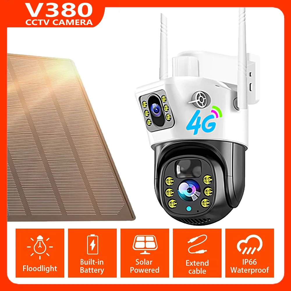 듀얼 렌즈 태양광 카메라, 4G SIM 카드, 4K 8MP 와이파이 감시 카메라, 비디오 보안 보호, 스마트 홈 와이파이 IP 야외 CCTV title=듀얼 렌즈 태양광 카메라, 4G SIM 카드, 4K 8MP 와이파이 감시 카메라, 비디오 보안 보호, 스마트 홈 와이파이 IP 야외 CCTV 