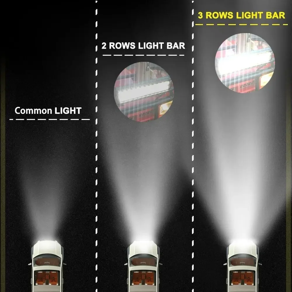 LED 작업 라이트 바, 스팟 플러드 콤보 포드, 오프로드 안개등, SUV ATV UTV LED 라이트 바, 60W, 2 개