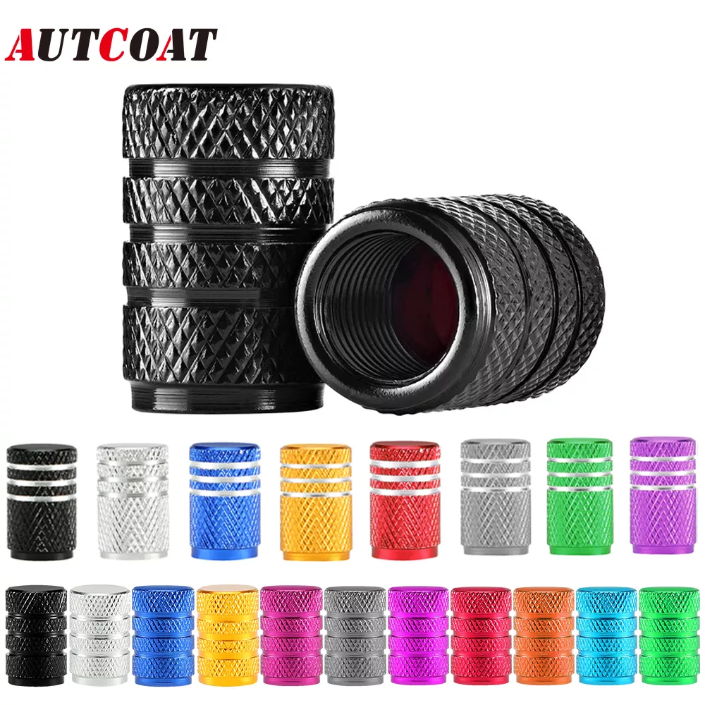 AUTCOAT-타이어 스템 밸브 캡, 알루미늄, 자동차 방진 캡, 타이어 휠 스템 에어 밸브 캡, 4 개/세트 title=AUTCOAT-타이어 스템 밸브 캡, 알루미늄, 자동차 방진 캡, 타이어 휠 스템 에어 밸브 캡, 4 개/세트 