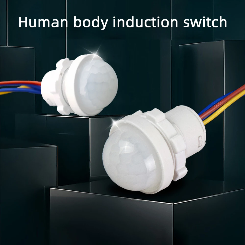 AC110-240V 자동 센서 라이트 스위치 LED PIR 적외선 모션 센서 감지 미니 LED 민감한 야간 조명 실내 야외