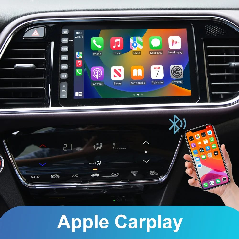 WIZCAR A2 변환기 실시간 지도 온라인 음악 안드로이드 자동 어댑터, 혼다 MNV XNV VE1, ENS1, ENP1, 안드로이드 폰 사용