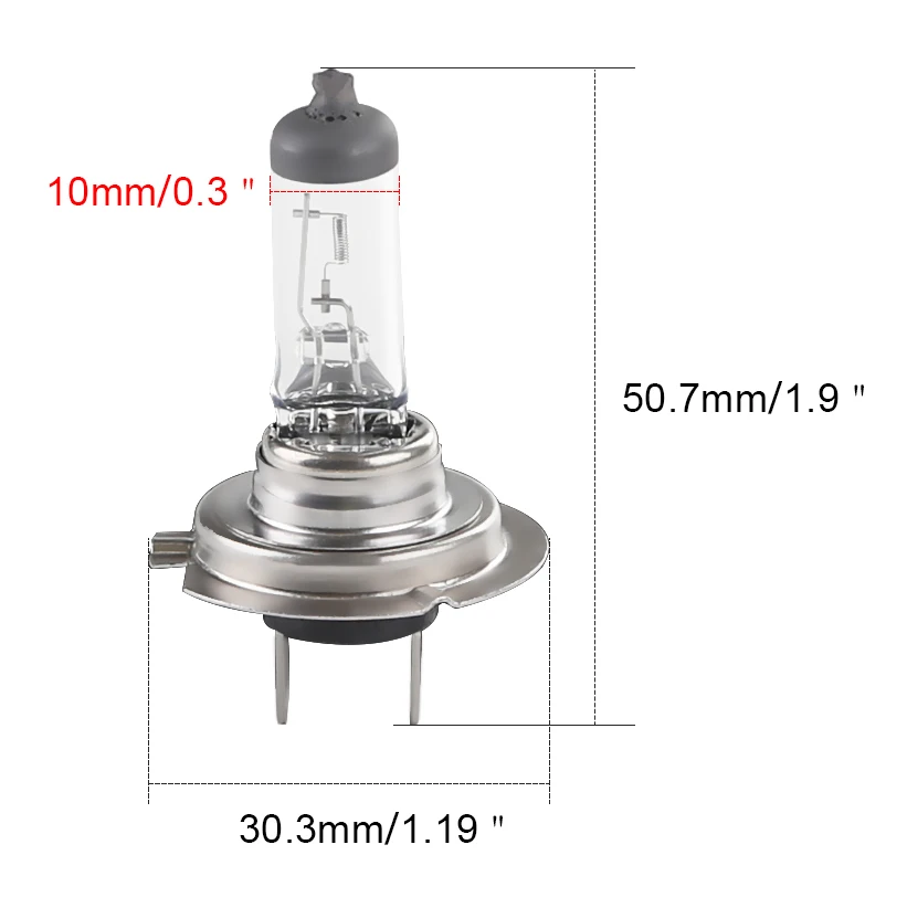 라이트 자동차전조등h7 할로겐 전구 H7 55w 12v 10pcs 안개 할로겐 전구 4300k, 자동차 할로겐 전구 소스 안개등 전조등 4300k H7 차량용 헤드라이트 자동차 헤드 라이트 전구 자동차 조명