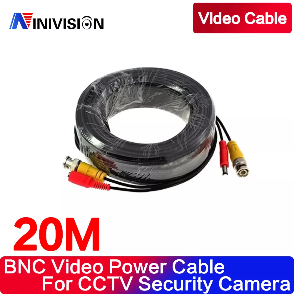 CCTV 카메라 액세서리 BNC 비디오 전원 샴 케이블, 감시 DVR 키트, 길이 20m, 65ft, 신제품 title=CCTV 카메라 액세서리 BNC 비디오 전원 샴 케이블, 감시 DVR 키트, 길이 20m, 65ft, 신제품 