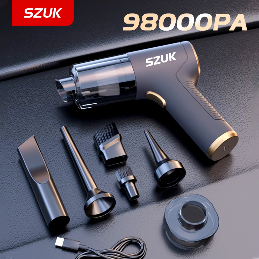 SZUK 98000PA 차량용 진공 청소기, 강력한 흡입 기계, 강력한 소형 흡입, 무선 휴대용 가전 제품 title=SZUK 98000PA 차량용 진공 청소기, 강력한 흡입 기계, 강력한 소형 흡입, 무선 휴대용 가전 제품 