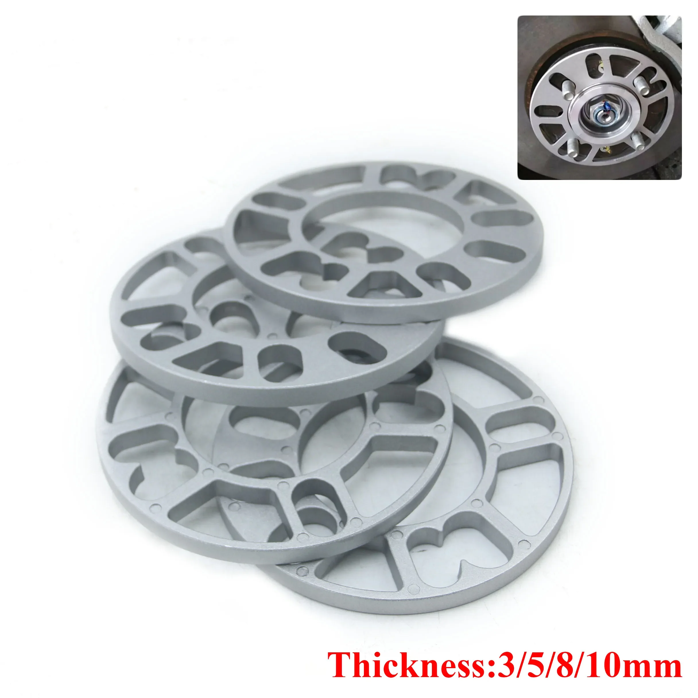 알루미늄 범용 자동차 휠 스페이서 심 플레이트, 3mm, 5mm, 8mm, 10mm, 4x100, 4x114.3, 5x100, 5x108, 5x114.3, 5x120 에 적합, 1PC title=알루미늄 범용 자동차 휠 스페이서 심 플레이트, 3mm, 5mm, 8mm, 10mm, 4x100, 4x114.3, 5x100, 5x108, 5x114.3, 5x120 에 적합, 1PC 
