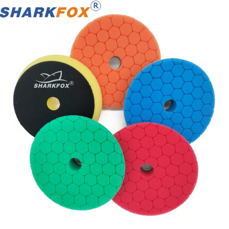 Sharkfox 자동차 연마 디스크 버핑 연마 패드, 자체 접착 버핑 왁싱, 독일 폼 연마 패드, DA/RO용, 3 인치, 5 인치, 6 인치 title=Sharkfox 자동차 연마 디스크 버핑 연마 패드, 자체 접착 버핑 왁싱, 독일 폼 연마 패드, DA/RO용, 3 인치, 5 인치, 6 인치 