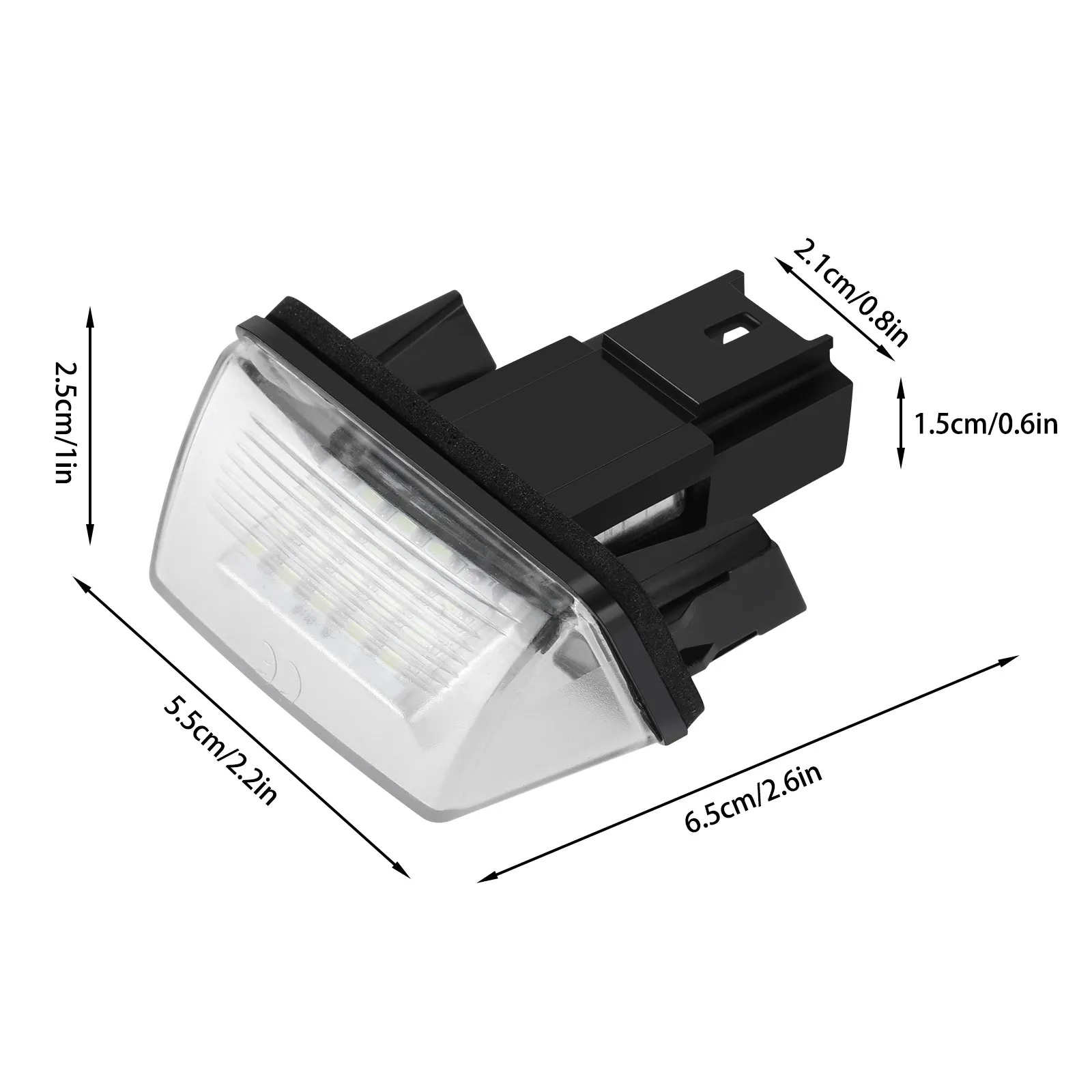 2 Pcs 12V 18LED 자동차 번호판 빛 12V 6500K 램프 푸조 206 207 307 308 406 407 시트로엥 C3 C4 C5 C6