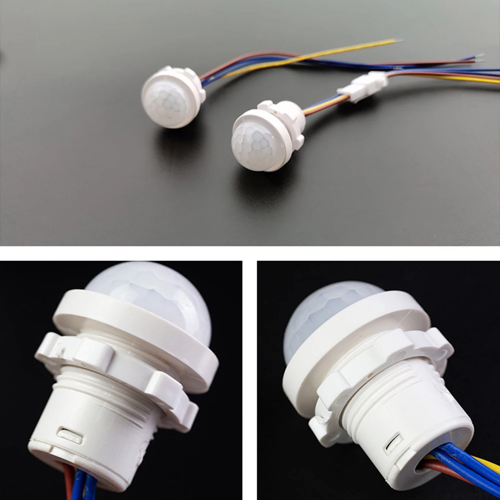 AC110-240V 자동 센서 라이트 스위치 LED PIR 적외선 모션 센서 감지 미니 LED 민감한 야간 조명 실내 야외