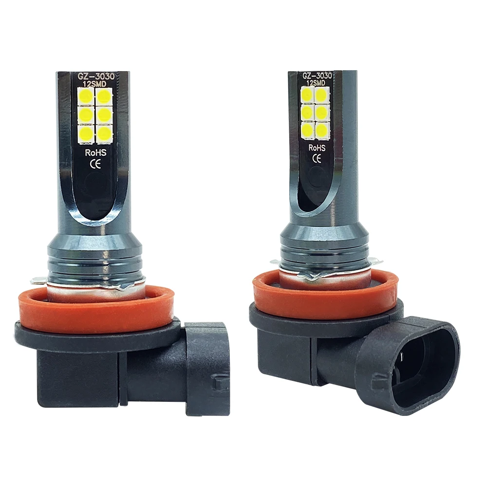 9005 9006 LED 헤드라이트, 자동차 안개등 전구, DRL H4 H7, 6000K, 8000LM, 80W, 12V, H11, H8, H9, H10, H1, H3, 2 개