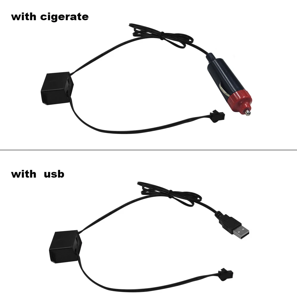 1M, 2M, 3M, 5M 자동차 인테리어 Led 장식 램프 배선 네온 스트립 자동 DIY 유연한 주변 조명 USB 파티 분위기 다이오드, 차량 내부 조명 인테리어 조명