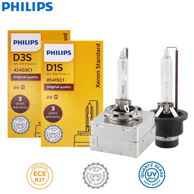 필립스-HID D1S D2S D2R D3S D4S D5S 35W 제논 스탠다드 4200K 자동 오리지널 헤드라이트 자동차 정품 전구 교체 업그레이드, 1 개 title=필립스-HID D1S D2S D2R D3S D4S D5S 35W 제논 스탠다드 4200K 자동 오리지널 헤드라이트 자동차 정품 전구 교체 업그레이드, 1 개 