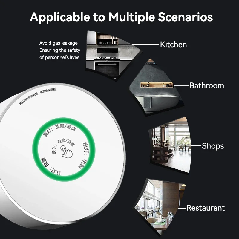 Meian-Zigbee 가스 누출 감지기, 무선 WiFi, 투야, 스마트 라이프, 보안 보호, 천연 가스 경보 센서, CH4