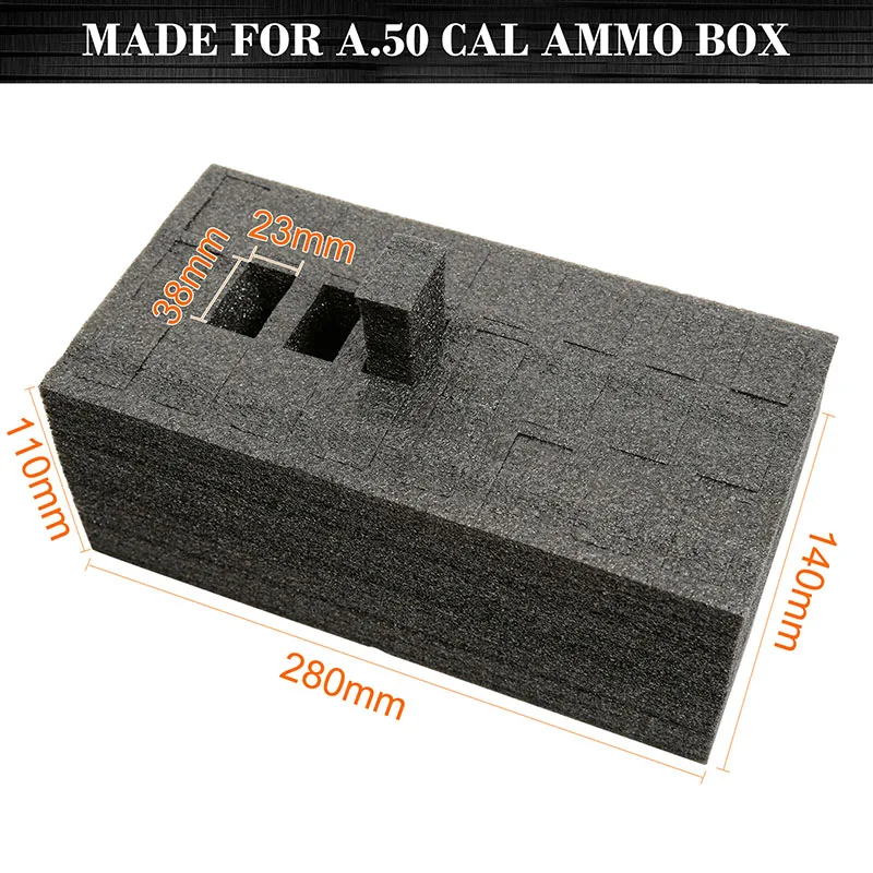 . 50 Cal 탄약 캔 24 권총 매거진 홀더 폼 삽입, 강철 50 구경 탄약 상자 (M2A1) 용, 총 클립 파우치 대체