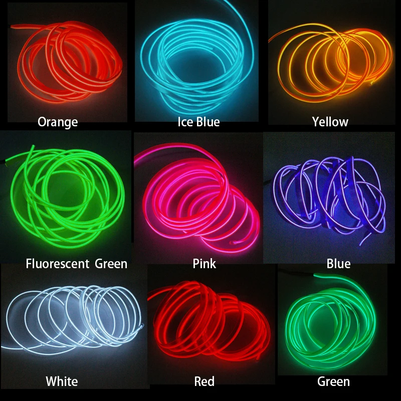 1M, 2M, 3M, 5M 자동차 인테리어 Led 장식 램프 배선 네온 스트립 자동 DIY 유연한 주변 조명 USB 파티 분위기 다이오드, 차량 내부 조명 인테리어 조명