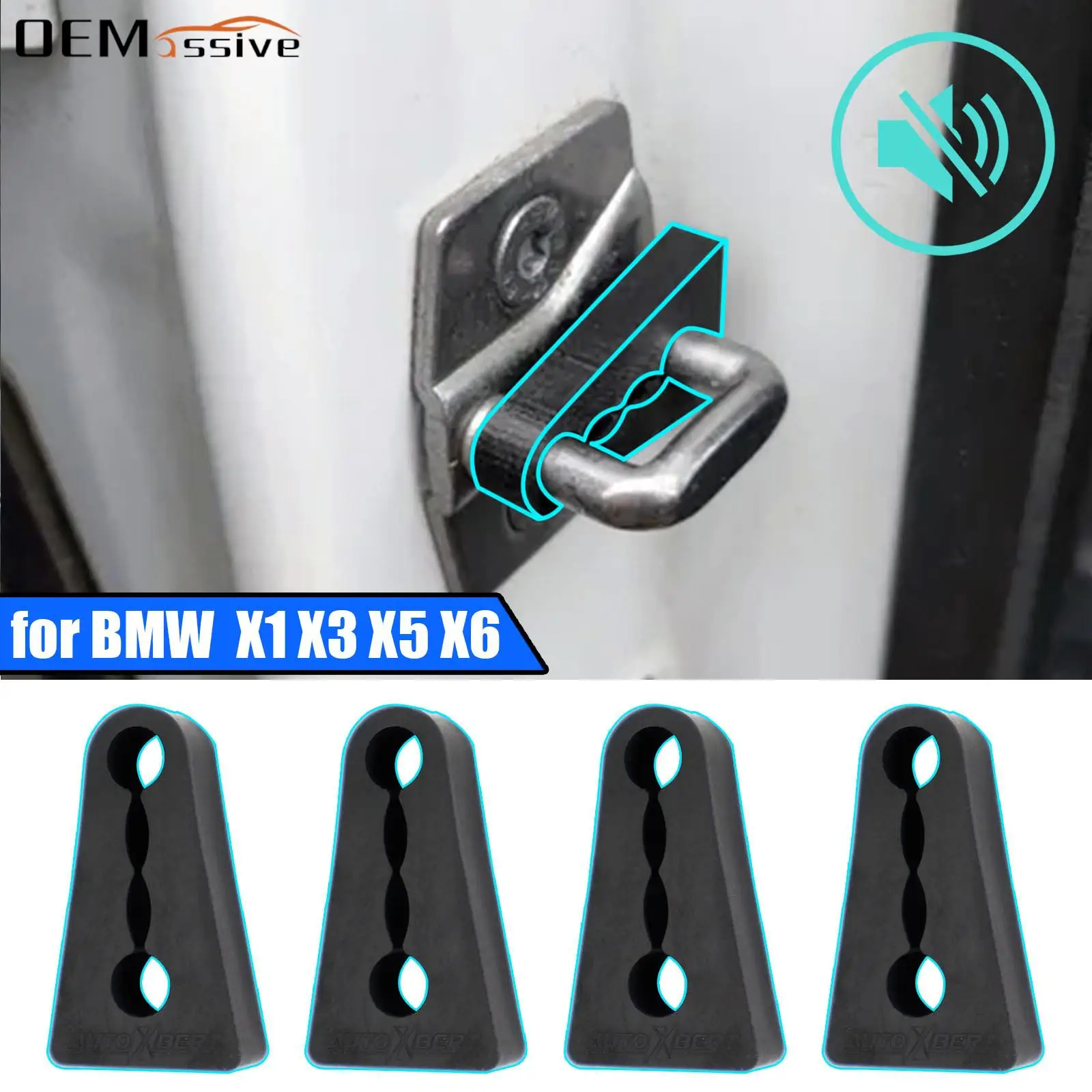 BMW용 도어록 버퍼 댐퍼, 방음 절연, 조용한 긁힘, 귀머거리 삐어지는 소음 씰, X1 X3 X5 X6 E84 E83 F25 E70 E71 title=BMW용 도어록 버퍼 댐퍼, 방음 절연, 조용한 긁힘, 귀머거리 삐어지는 소음 씰, X1 X3 X5 X6 E84 E83 F25 E70 E71 