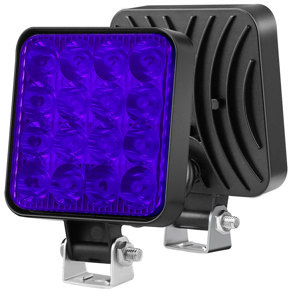차량용 LED 바 작업등, 오프로드 작업등, 12V 자동 조명, 안개등, 4x4 LED 트랙터 스포트라이트, 트럭 ATV용, 48W, 1PC