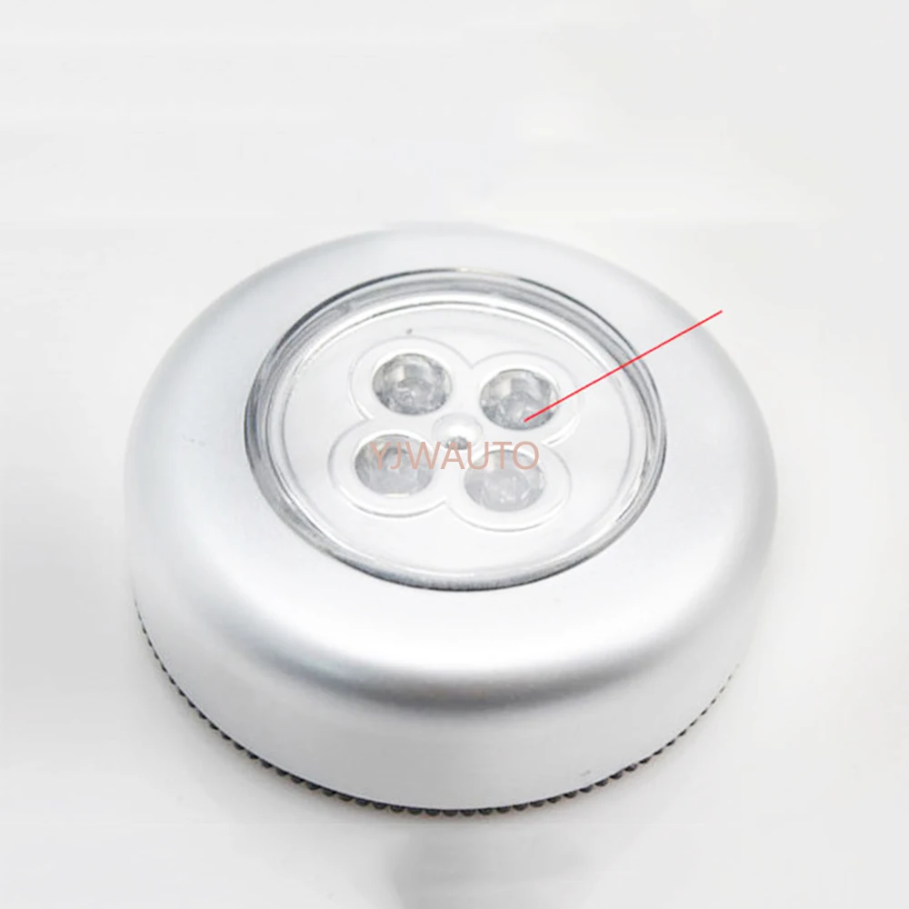LED 무선 스틱-온 탭 라이트 무선 터치 램프 실내 옥외 옷장 스토리지 룸 자동차 (Batteris 포함되지 않음)