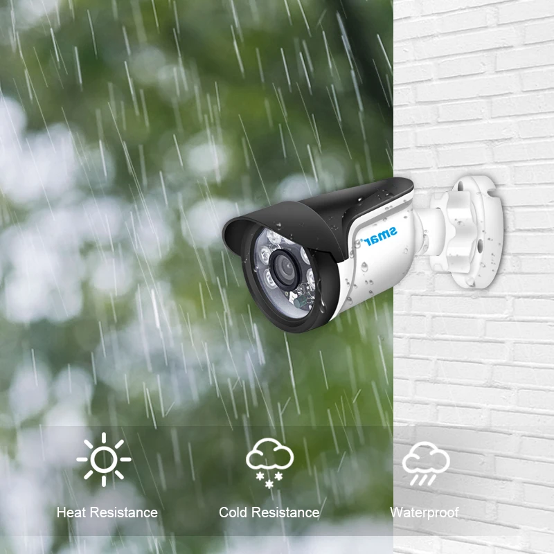 Smar 보안 카메라 시스템 4CH 5M-N HD DVR 키트 CCTV 4PCS 5MP AHD 카메라, 야외 홈 보안 시스템 비디오 감시 세트