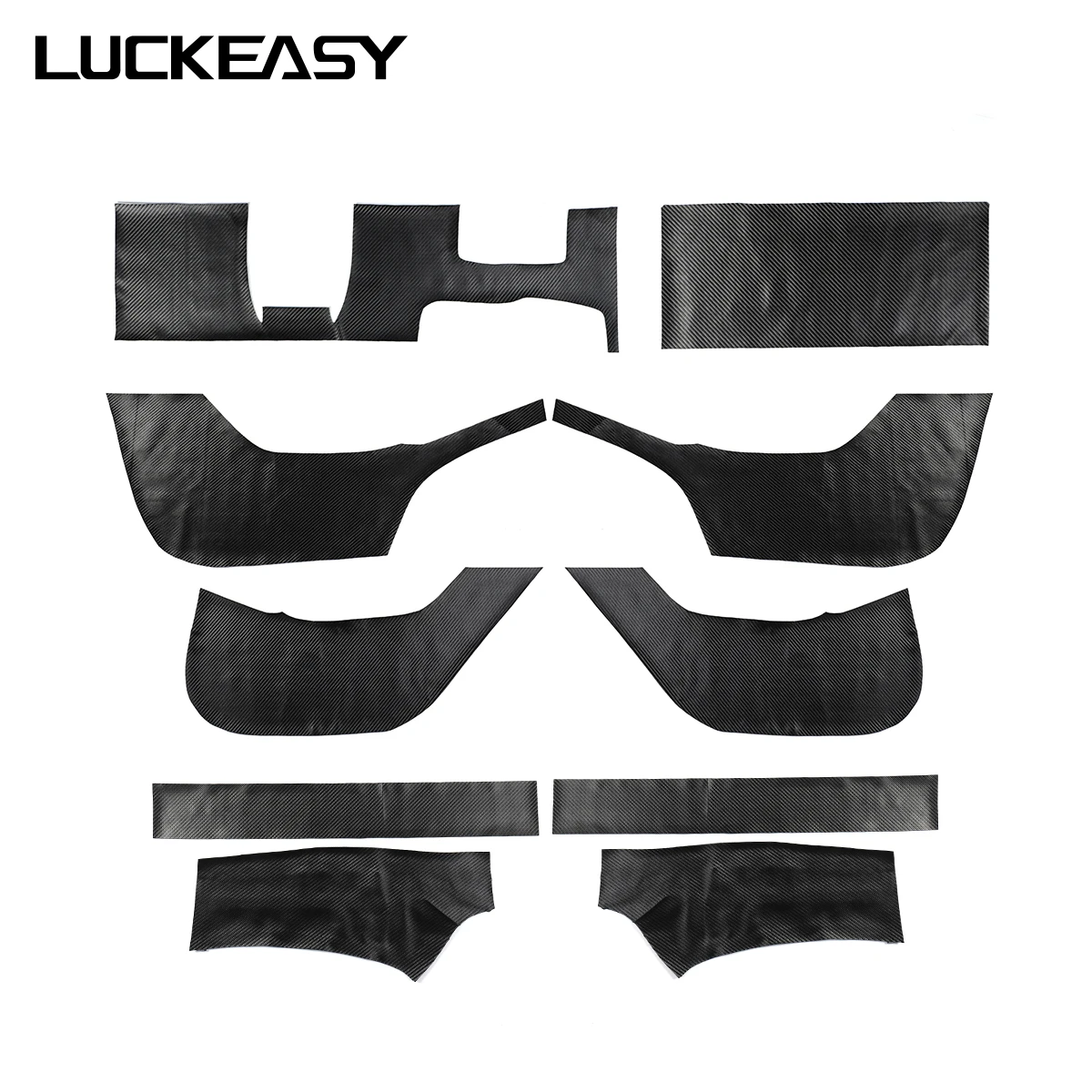 LUCKEASY 테슬라 모델 Y 2020-2024 용 자동차 문짝 글러브 박스, 대시 보드 아래 킥 방지 패드, 측면 가장자리 필름 보호대 스티커