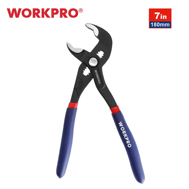 WORKPRO 물 펌프 플라이어, 조정 가능한 빠른 조정 곡선 턱 그루브 조인트 플라이어, 미끄럼 방지 편안한 핸들, 7 인치 title=WORKPRO 물 펌프 플라이어, 조정 가능한 빠른 조정 곡선 턱 그루브 조인트 플라이어, 미끄럼 방지 편안한 핸들, 7 인치 