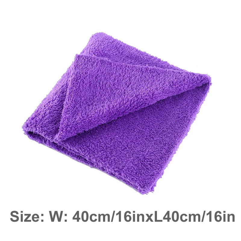 세차용 극세사 왁싱 타월, 자동차 연마 천, 건조, 부드럽고 엣지 없음, 3 PCs, 5 PCs, 10PCs, 40X40CM, 350GSM