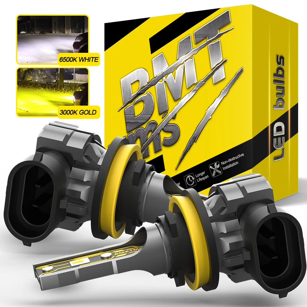 BMTxms 2x Canbus LED 안개등 전구, 880 881 LED CSP DRL H3 9145 HB4, 화이트 옐로우, E2, 12000LM, H11, H8, H10, H16, H27 title=BMTxms 2x Canbus LED 안개등 전구, 880 881 LED CSP DRL H3 9145 HB4, 화이트 옐로우, E2, 12000LM, H11, H8, H10, H16, H27 