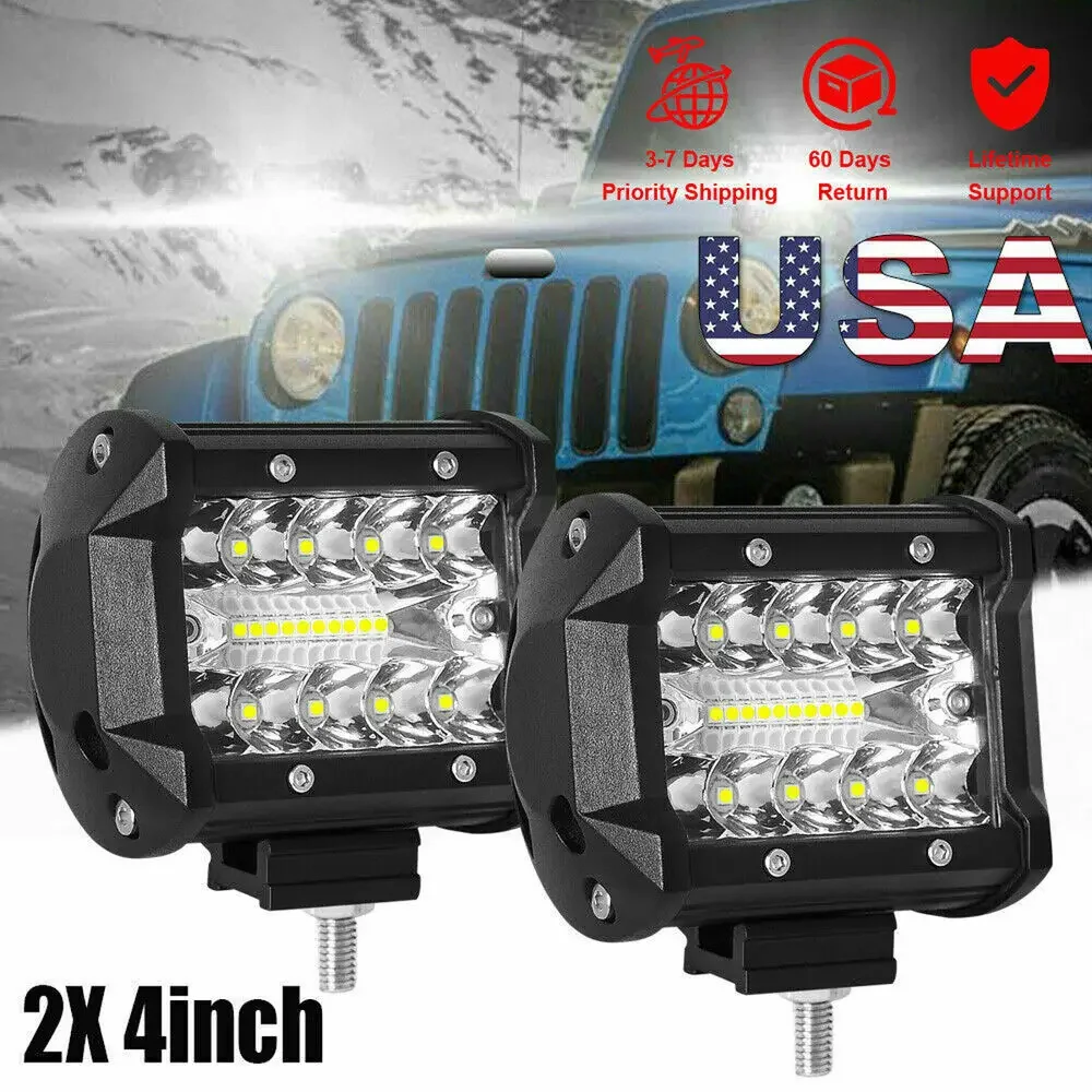LED 작업 라이트 바, 스팟 플러드 콤보 포드, 오프로드 안개등, SUV ATV UTV LED 라이트 바, 60W, 2 개 title=LED 작업 라이트 바, 스팟 플러드 콤보 포드, 오프로드 안개등, SUV ATV UTV LED 라이트 바, 60W, 2 개 