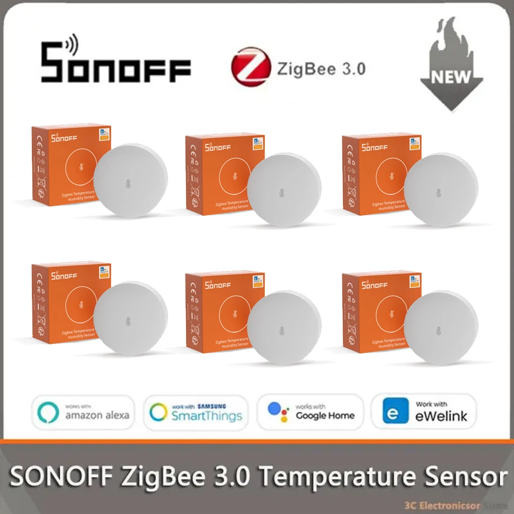 SONOFF 지그비 온도 습도 센서, SNZB-02P 온도계 모니터, 스마트 홈 리모컨, 알렉사 구글 홈 eWeLink title=SONOFF 지그비 온도 습도 센서, SNZB-02P 온도계 모니터, 스마트 홈 리모컨, 알렉사 구글 홈 eWeLink 