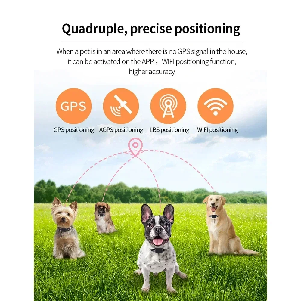 애완동물 GPS 로케이터 미니 로케이터, 방수 칼라, GPS 개 칼라, 고양이 로케이터, 스마트 울타리 알람 앱, 글로벌 실시간 포지셔닝, 신제품