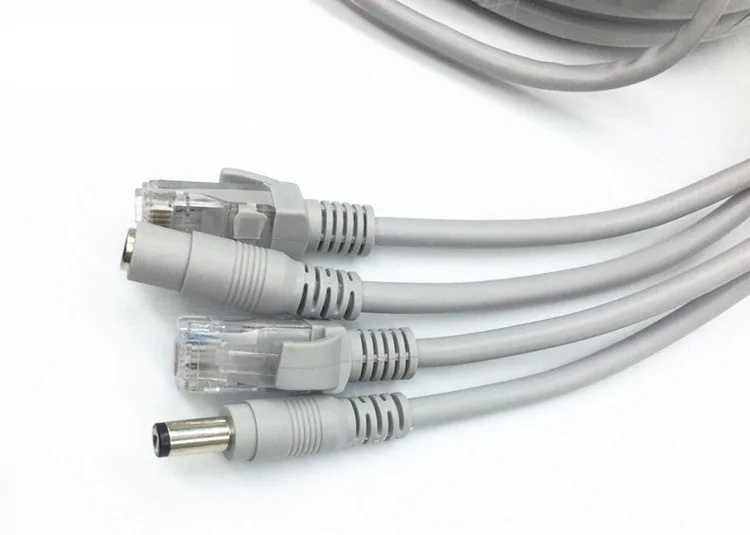 이더넷 CCTV 케이블, Cat5e DC 전원, Cat5 인터넷 네트워크 LAN 케이블 코드, PC 컴퓨터, POE IP 카메라 시스템 연결, RJ45