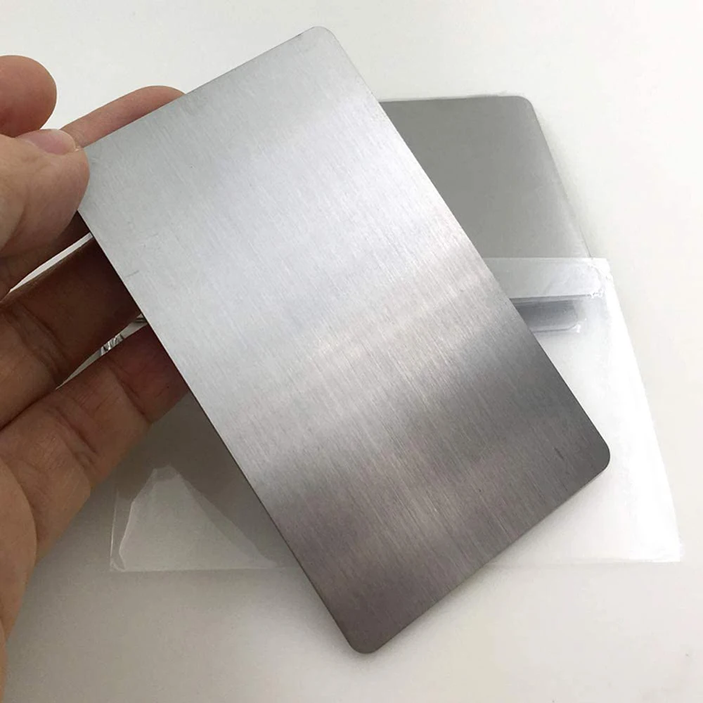 비즈니스 멤버십 출입 통제 카드, 기록 없음, 레이저 조각, 금속 블랭크, 85mm x 54mm x 0.7mm, 10 개