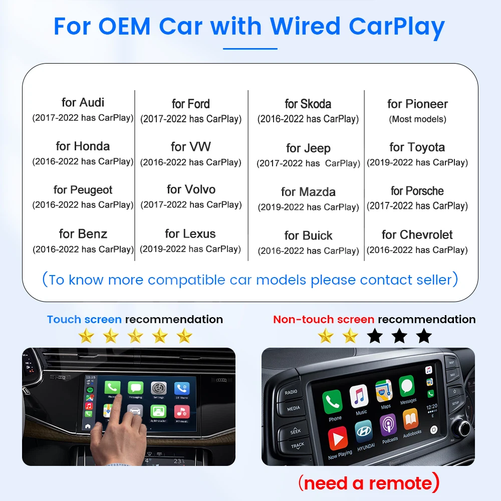 CarlinKit 무선 카플레이 Ai TV 박스, 안드로이드 13, QCM6125, 자동 4G LTE 스마트 카플레이 스트리밍 박스, 8G 128G FOTA
