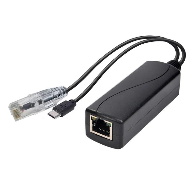 PoE 분배기 기가비트 마이크로 USB/DC5521 활성 PoE-TYPE-c 어댑터 기가비트 PoE 분배기 Poe 네트워크에 쉽게 액세스
