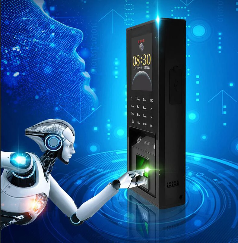 3000 얼굴 3000 피거, 2.8 인치 LCD TCP/IP USB 생체 인식 지문 인식, 얼굴 접근 제어 장치 시스템, 125kHz RFID 카드 지원