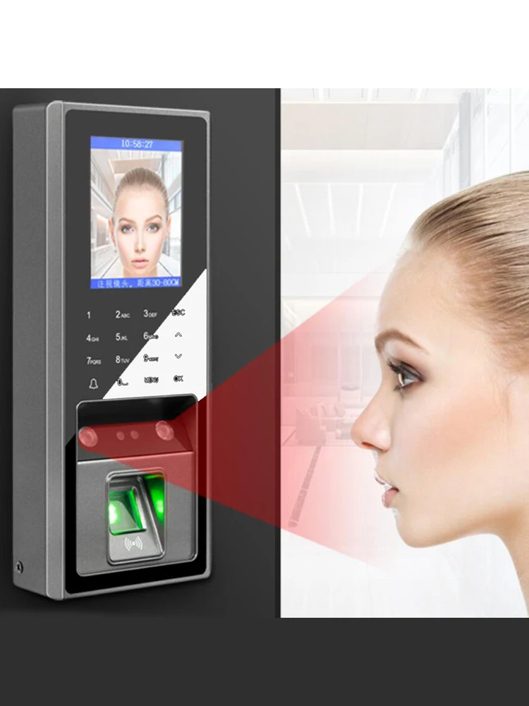 3000 얼굴 3000 피거, 2.8 인치 LCD TCP/IP USB 생체 인식 지문 인식, 얼굴 접근 제어 장치 시스템, 125kHz RFID 카드 지원