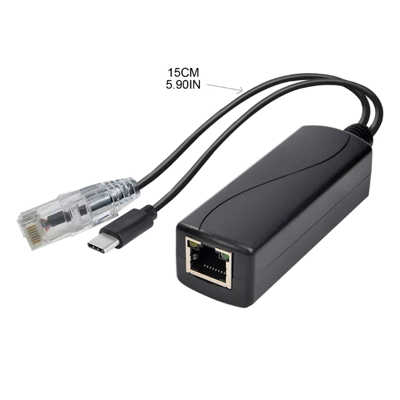 PoE 분배기 기가비트 마이크로 USB/DC5521 활성 PoE-TYPE-c 어댑터 기가비트 PoE 분배기 Poe 네트워크에 쉽게 액세스