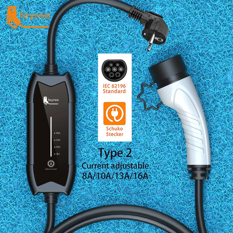 Feyree EV 휴대용 충전기 타입 2 GB T 플러그, 16A 단상 3.5KW 타입 1, 전기자동차용 월박스 충전 스테이션, 3.5m title=Feyree EV 휴대용 충전기 타입 2 GB T 플러그, 16A 단상 3.5KW 타입 1, 전기자동차용 월박스 충전 스테이션, 3.5m 